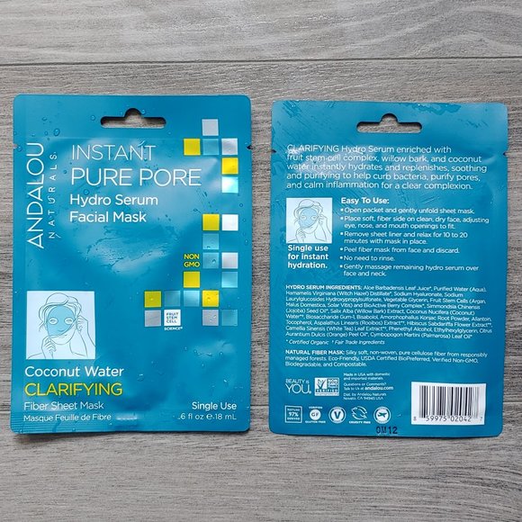 Andalou Naturals Instant Pure Pore Facial Sheet Mask (set of 6) - Picture 1 of 7